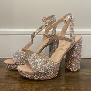 COPY - rhinestone platform sandals